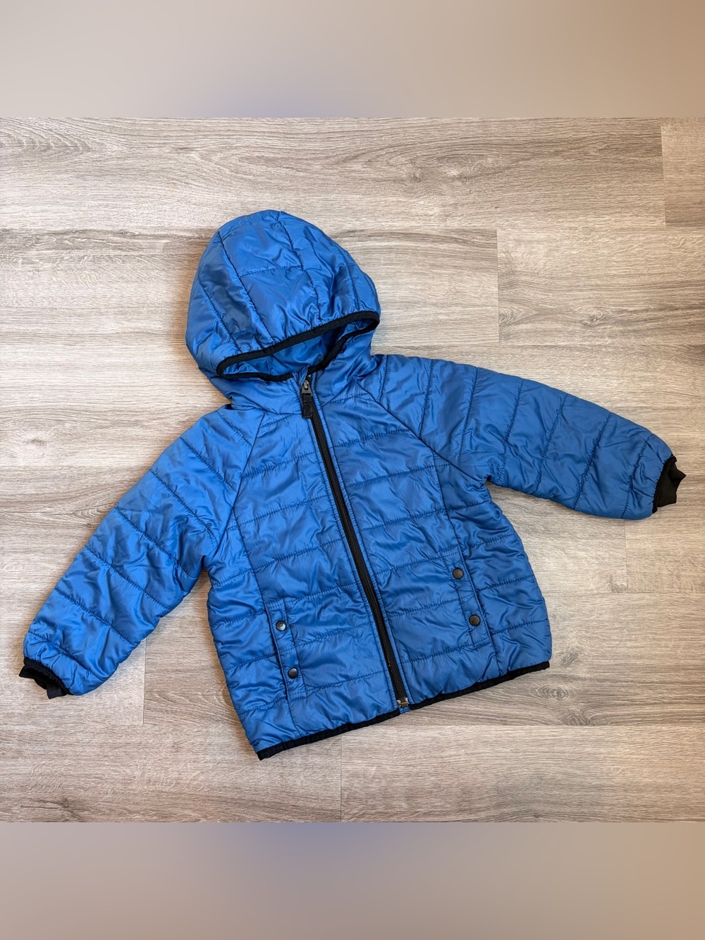 Baby GAP boys blue winter zip up puffer jacket
